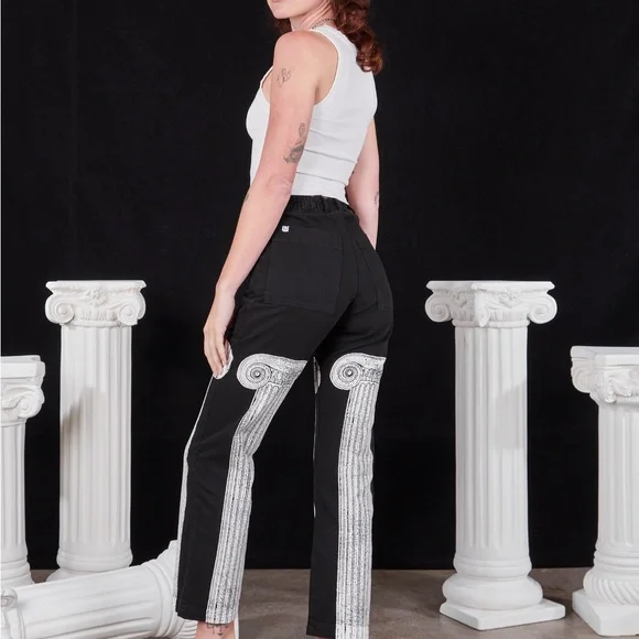 Big Bud Press Black Neoclassical Column Work Pants - Picture 2 of 7